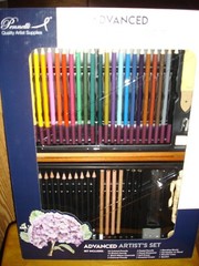 NEW Pennelli Advanced Artist’s Set Quality drawing supplies 54 pc in wood case