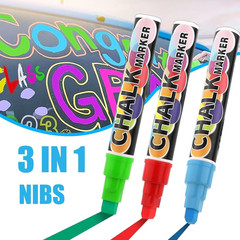 Celepen Window Chalk Markers for Cars Glass Washable, 8 Colors Jumbo Liquid Chal