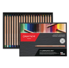 Set of 20 – Caran d’Ache Luminance Colored Pencils, Portrait Colors
