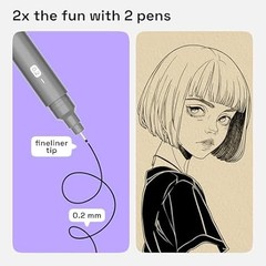 ARTISTRO 2-Pack Black Fineliner Micro Pens – Ultra Fine Tips for Art & Journals