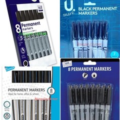 Permanent Marker Bullet Tip Art Home School Office Black Or Colour Pen Markers