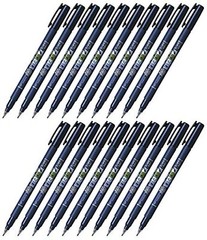 Tombow Fudenosuke Brush Pen GCD-111 Hard Tip Blue Body Value Set of 20