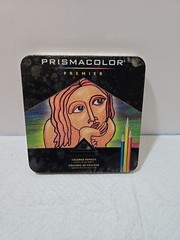 PRISMACOLOR PREMIER COLORED PENCILS Set of 48 in Metal Tin Drawing FINE ART EUC