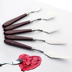 5 Pcs Palette Knife Set Painting Tools for Oil Acrylic Mixing Spatulas