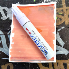 MODIFIED Orange Uni Paint Marker PX-30 Broad Chisel Tip 8mm Graffiti Supplies