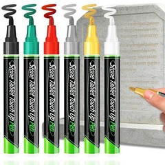 1Set/6PCS Tombstone Marker Pen Quick Drying Marker Metal Rock Wood Plastic Stone