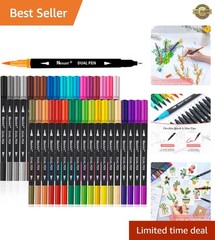 Dual Markers Brush Pens Easter Basket Stuffers, 36 Art Markers for Gifts Tren…