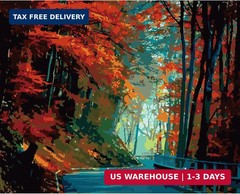 FILASLFT Paint by Numbers Kit for Adults, Forest Path Paint by Numbers for Adult