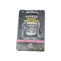 ARTEZA Metallic Watercolor Paint, Aztec Set Of 2 Pans Iridescent Pink A710