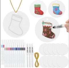 AmazingSpark 64 Pcs Christmas Stocking Magic Foam Texture Painting Kit