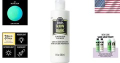 8 oz Acrylic Glow-in-the-Dark Paint for Smooth Finishes on Various Surfaces