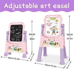 Educational Kids Easel with Accessories – Pink