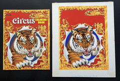 Vintage Original Handpainted Painting Cover Art Children’s Circus Coloring Book
