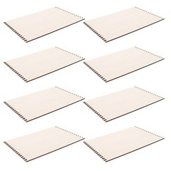 8Pcs Khaki Wood Weaving Board Set Reusable Loom Kit for Arts DIY Yarn Craft