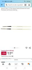 Two Jenson Swirly-Q Series Scroll Striping Script Lettering Pinstriping Brushes