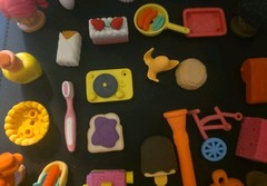 3D Erasers, Scented, Food, 90s Retro Premier 3D Detachable Erasers 43 PIECES