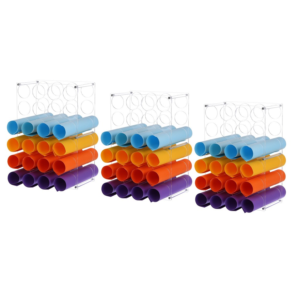 Vinyl Roll Storage Rack, 24 Holes | Aperture 2.36 Inch Vinyl Roll Holders
