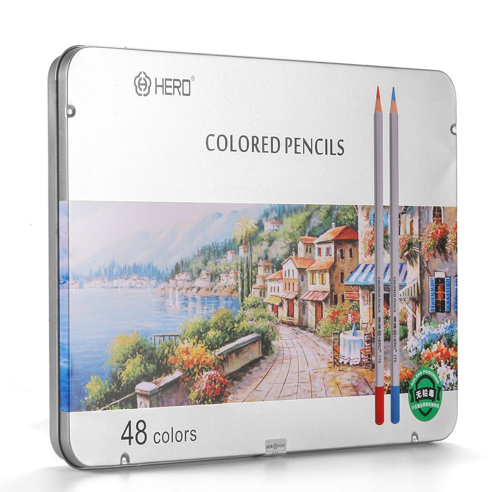 48pc Oil Color Pencil Set – Art Supplies for Kids, Adults, Students & Hobbyists