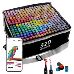 320 Colors Alcohol Markers with APP, Dual Tip Art Marker for Adults Coloring …