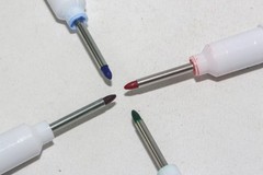 Long Nib Marker Permanent Ink Waterproof, Steel Tip, Metal, Wood, Plastic, Paper