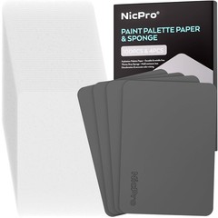 Nicpro 4 Pack Wet Palette Sponges and 100 Sheets Pallet Paper Refillment, Design