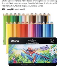 Ohuhu Colored Pencils: 72 Oil-based Drawing Pencils for Coloring Portrait Sketch