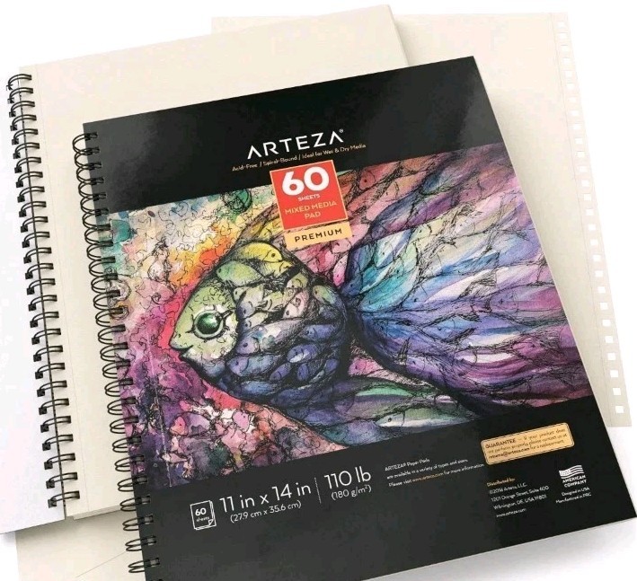 2-Pack 11×14 Inches 60 Sheets Mixed Media Sketchbook 110 lb Acid-Free