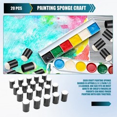 20 Pcs Finger Sponge Daubers,Finger Painting Sponge Craft Drawing Sponge4501