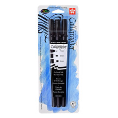 SAKURA Pigma Calligrapher Pen Set (3-pc) BLACK INK Graffiti Art Supplies