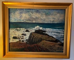 Used Large 26.5″ Abstract Artist Painter Palette Authentic Studio Kidney Shape