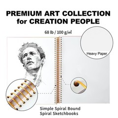 9 x 12 inches Hardcover Sketchbook for Drawing 120 Sheets Spiral Bound Sketch…