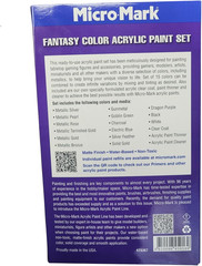 Fantasy 18-Piece Acrylic Paint Set – High-Pigment Fantasy Colors for Models, Min