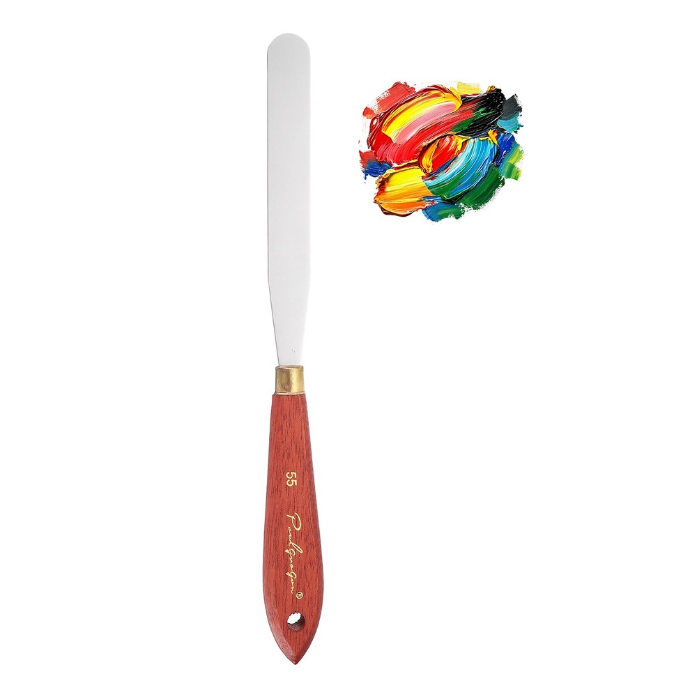 Palette Knife Painting, 9.2″ Stainless Steel, Mahogany Finish(Diamond)