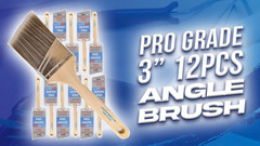 – Paint Brushes – 12Ea 3″ Angle Brushes