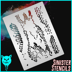 Airbrush Paint Stencil – Belly Crawler 12 mil Mylar Stencil