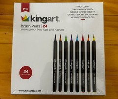 Pro King Art Brush Pens 24 Colors Brush Markers. Brush Tip. New.