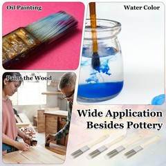 3 Pcs 1″ Flat Head Glaze Brush Set for Pottery