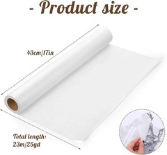 White Tracing Paper Roll for Drawing Sewing Crafts, 17 Inch x 25 Yards