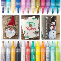 Paint Markers Pens Acrylic Pen, 24 Colors Acrylic Pens Medium Tip for Rocks, …