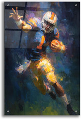 ‘American Football Legend 1’ by Ann Klee Acrylic Glass Wall Art, 24″ X 36″