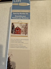 Artist’s Loft Challenging Paint by Number Kit Christmas Holiday Red Barn NIB