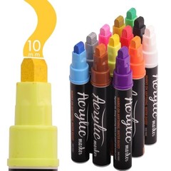 VIANZE Jumbo 12Colors Markers, Acrylic Paint Pens, 10mm Felt Tip Jumbo Poster