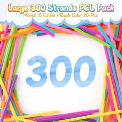 300 Pieces 3D Pen Refills Pack for 3Doodler Start+ Pen 15 Colors 2.5 Mm Low Temp