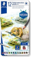 Staedtler Water-Soluble Tinted Graphite Pencils, Watercolor Artist Set, Pre-shar