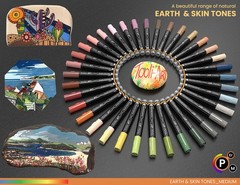 36 Acrylic Paint Pens Skin and Natural Earth Tone Marker Set For Rock Paintin…