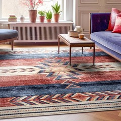 Well Woven Dustin Crimson Southwestern Medallion Area Rug 8×10 (7’10in x 10’6…