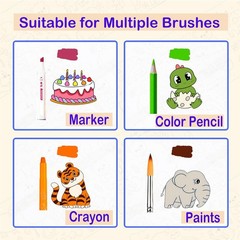 2 Pack Coloring Paper Rolls for Kids, Sticky Large Children Drawing Paper Roll,
