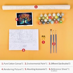 Tree of Life Paint by Numbers Kit for Adults Beginners 16×20 Inch DIY Art Gift