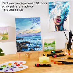 82 Pack Acrylic Paint Set, 66 Colors Acrylic Paint with 10 Brushes, 22ml/0.74…