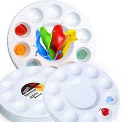 WNATN 8pcs Paint Tray Palettes, Plastic White Palettes for Kids & 8pcs,
